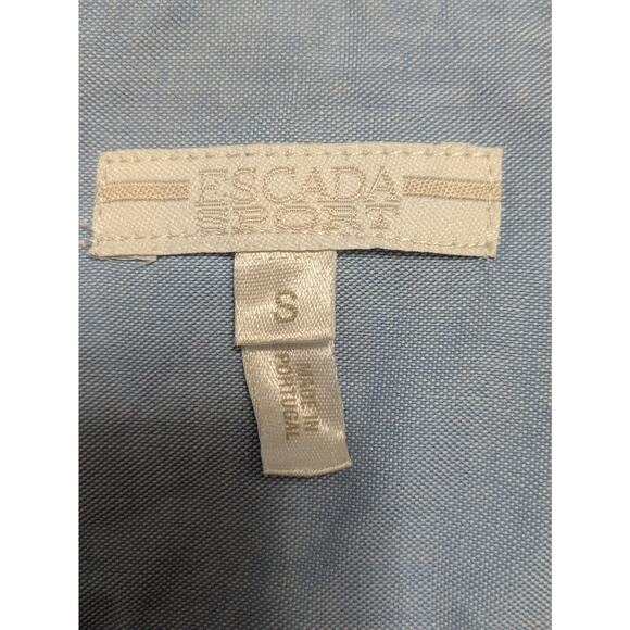 Escada Sport Shirt Button Up Women Red White Blue Plaid Small Top Blouse - Picture 4 of 10